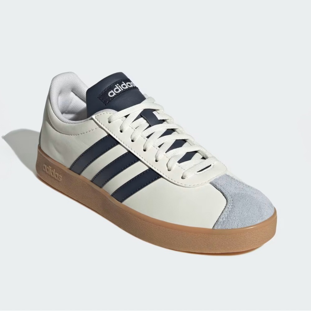 Adidas LV Court Base Cream and Navy Casual Sneakers